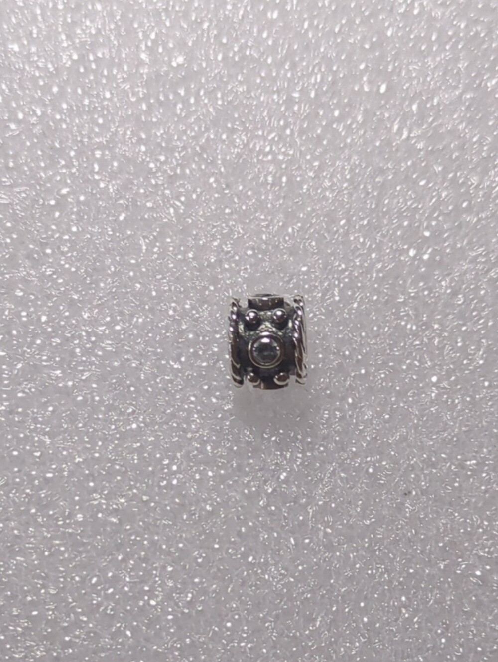 Pandora Sterling Silver Circular Decorative Discontinued With CZ Stones Charm